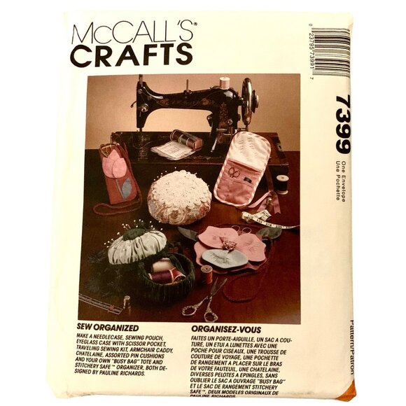 McCalls Crafts Sewing Pattern 7399 Sew Organized Accessories Organizer & Bags - Picture 1 of 5